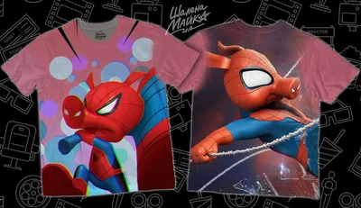 Футболки с полной запечаткой: spider man spider rig